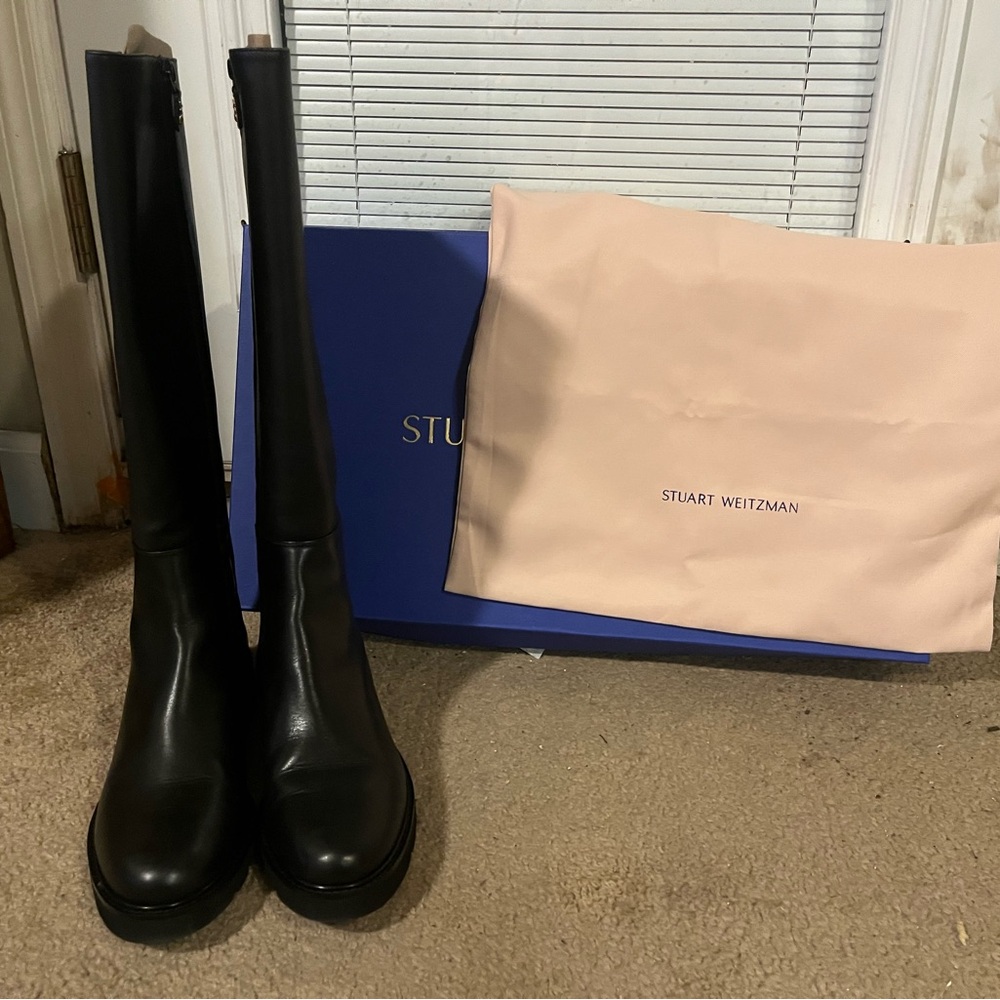 Stuart Weitzman Black Knee-High Boots - Picture 1 of 4